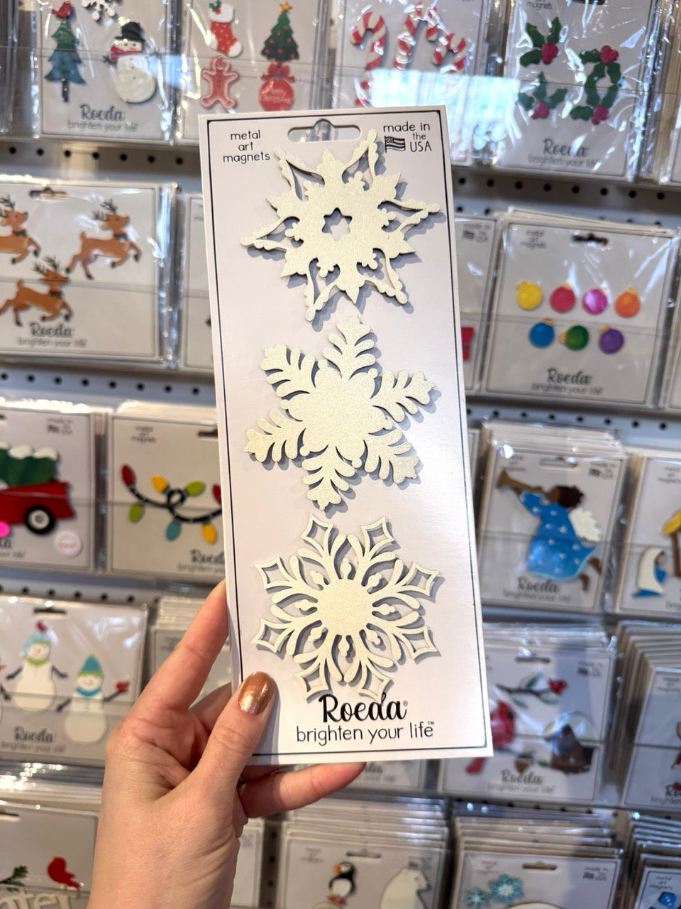 Large Snowflake Magnets S/3