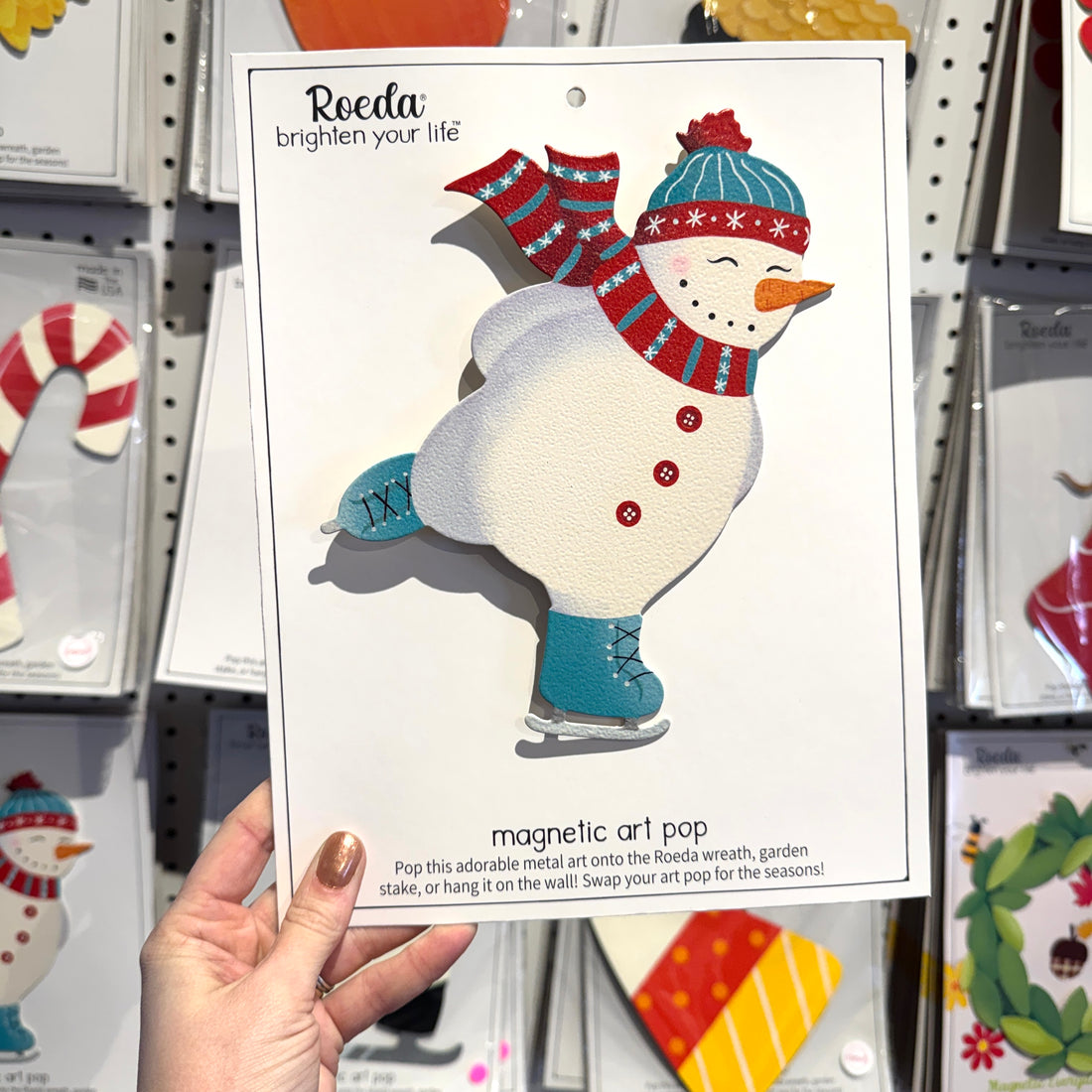 Snowman Magnetic Art Pop