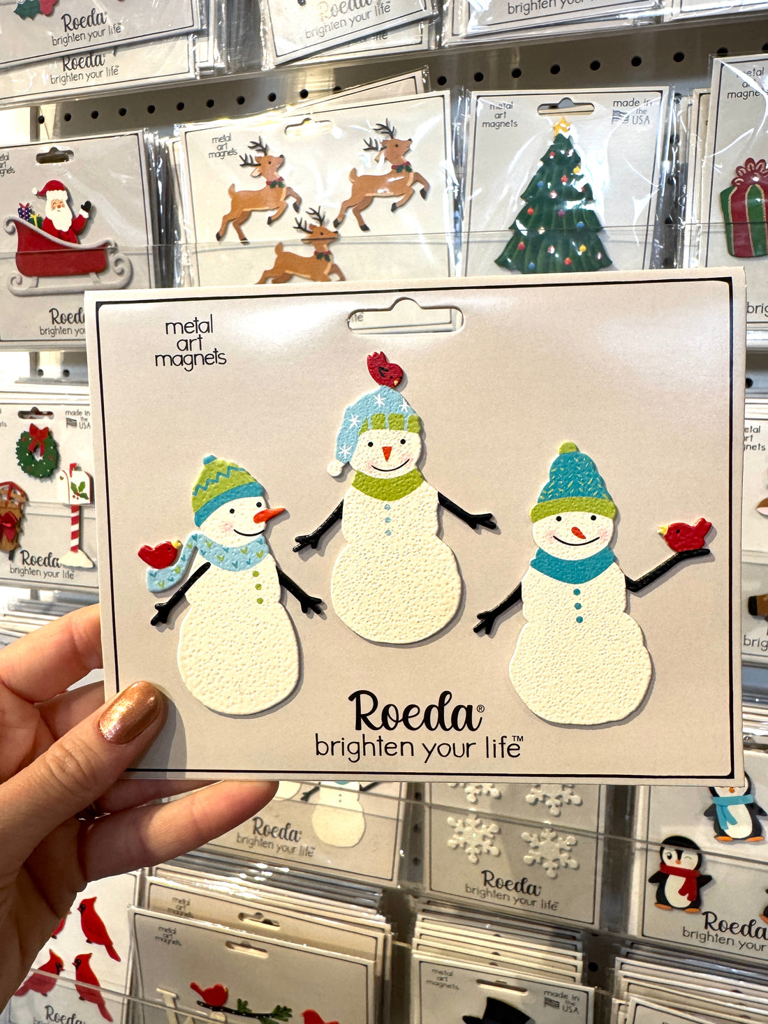 Snowman w/ Bird Magnets