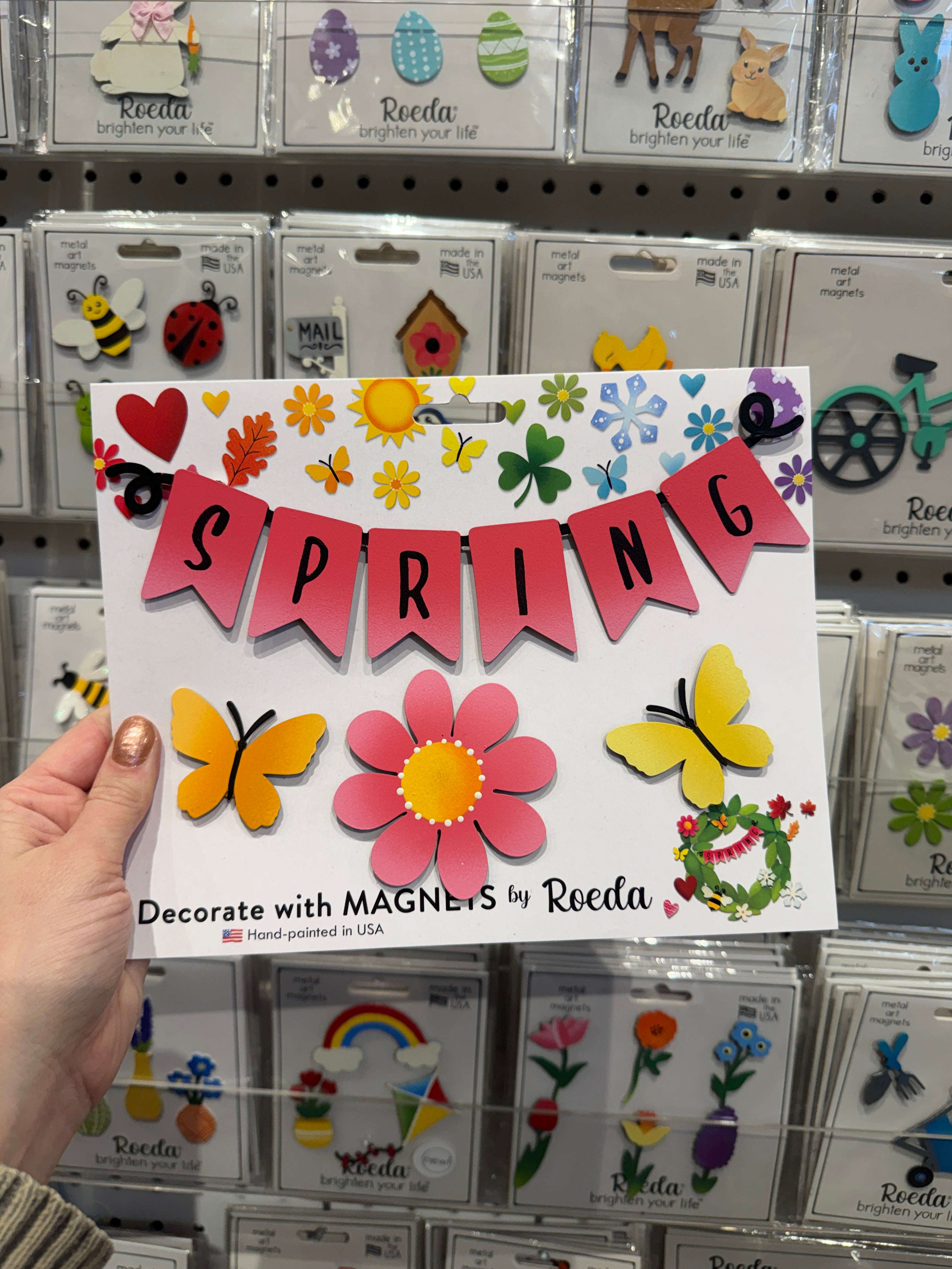 "Spring" Wreath Kit Magnets S/4