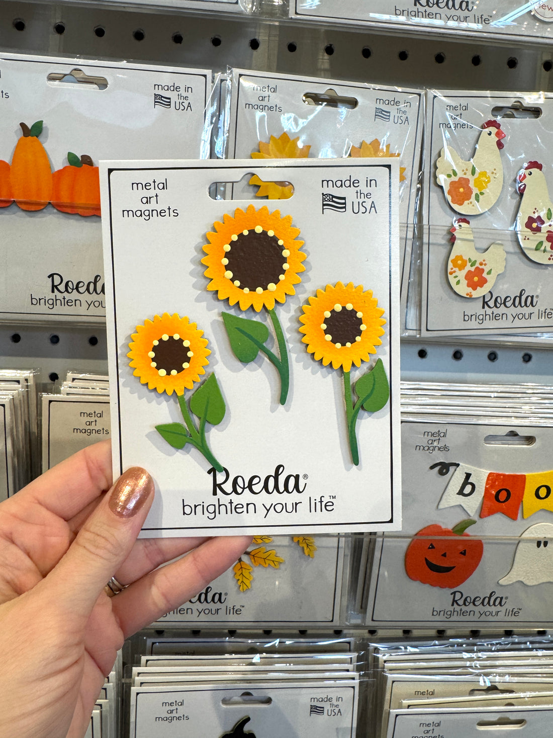 Summer Sunflower Magnets S/3