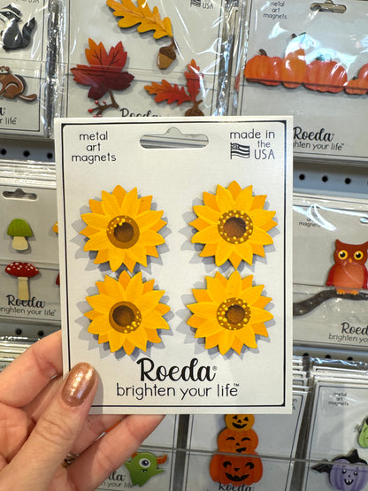 Sunflower Magnets S/4