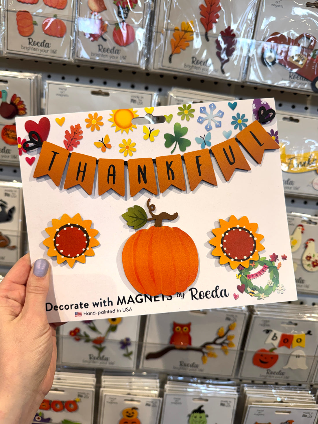 "Thankful" Wreath Kit Magnets S/4