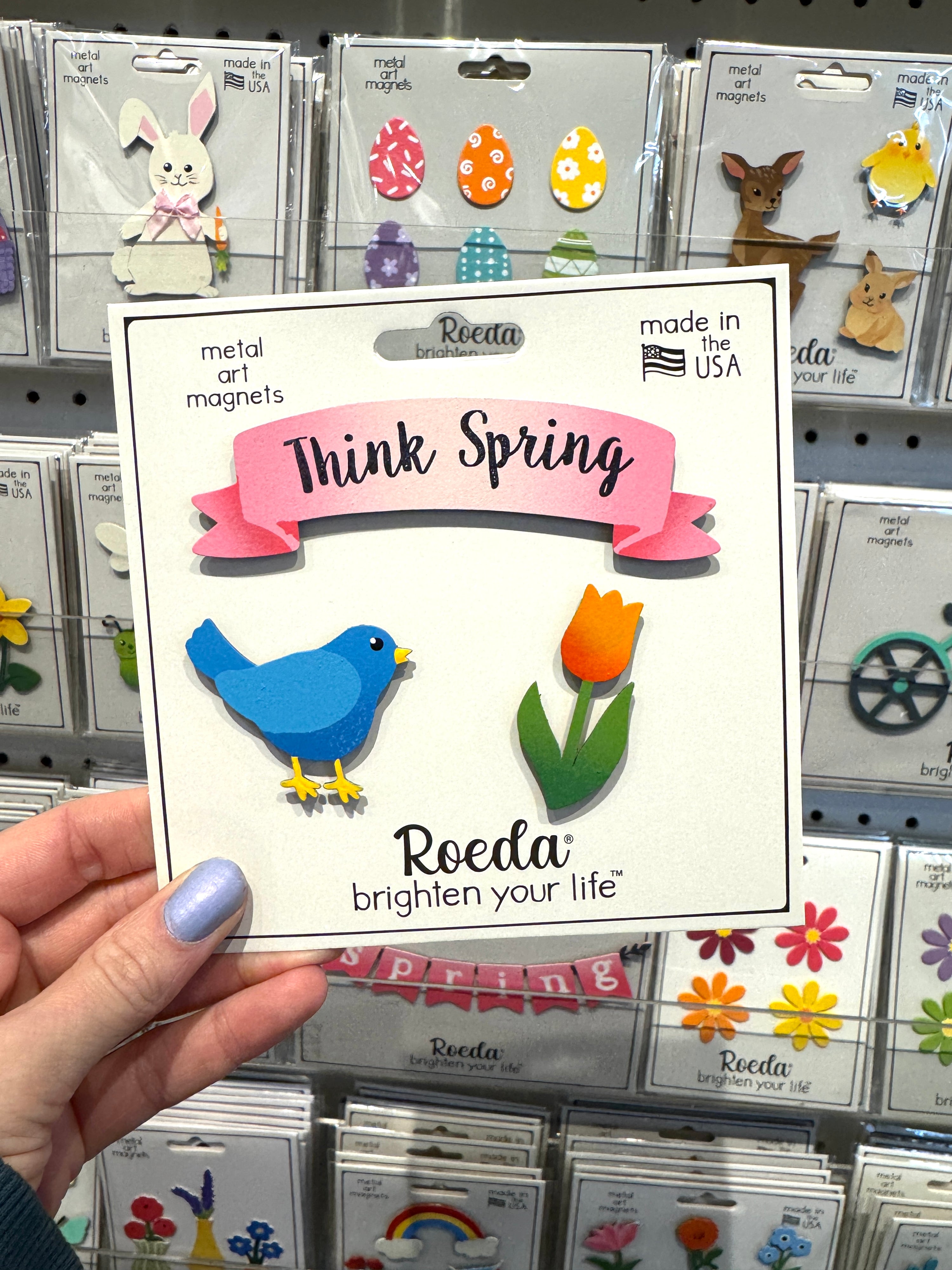 Think Spring Banner Magnets S/3