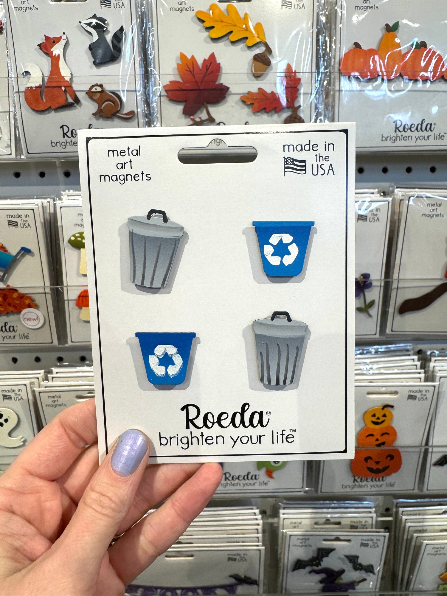 Trash &amp; Recycling Magnets S/4