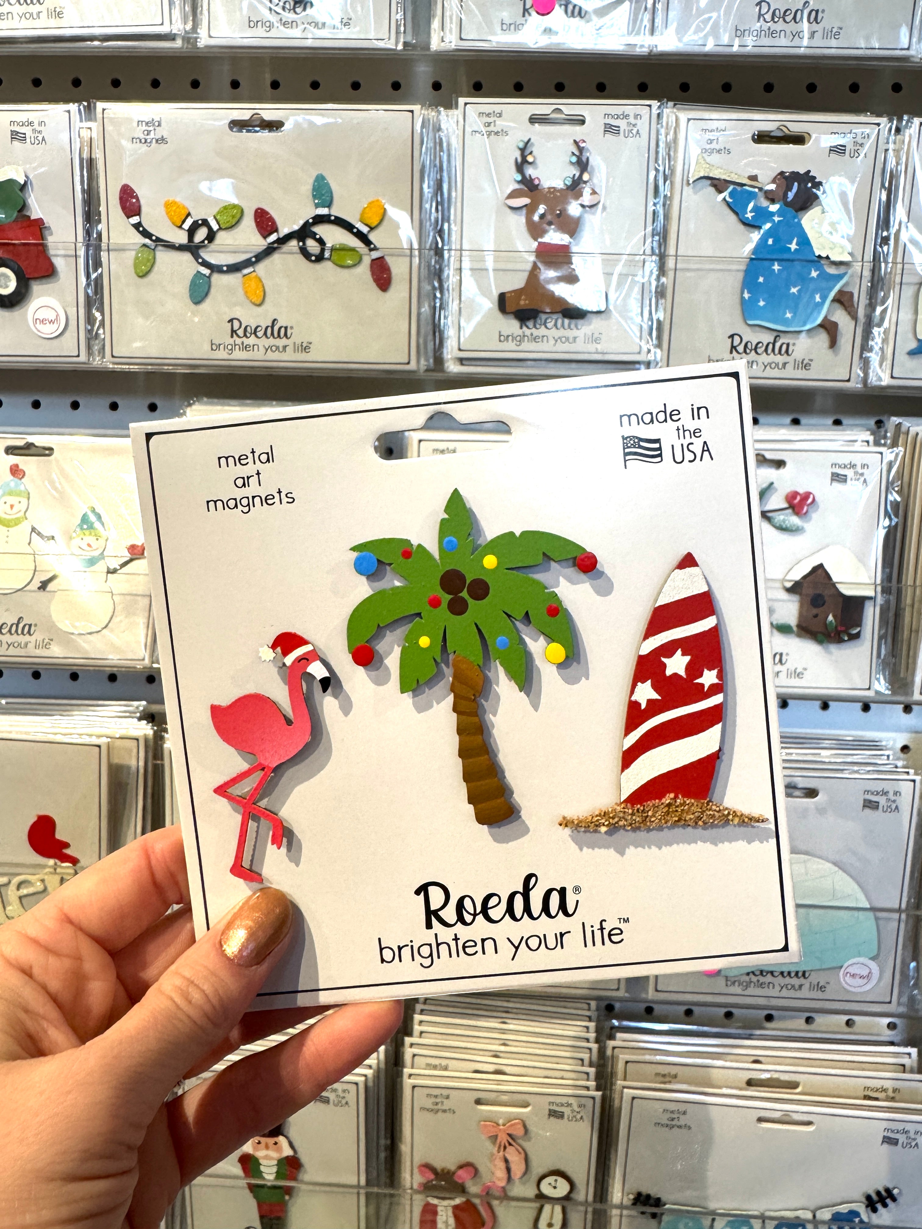 Tropical Christmas Magnets S/3