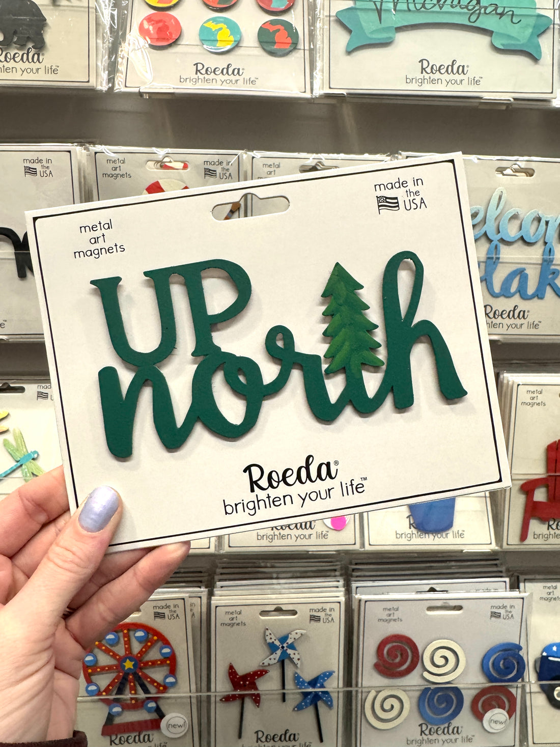 "Up North" w/ Tree Magnet Green
