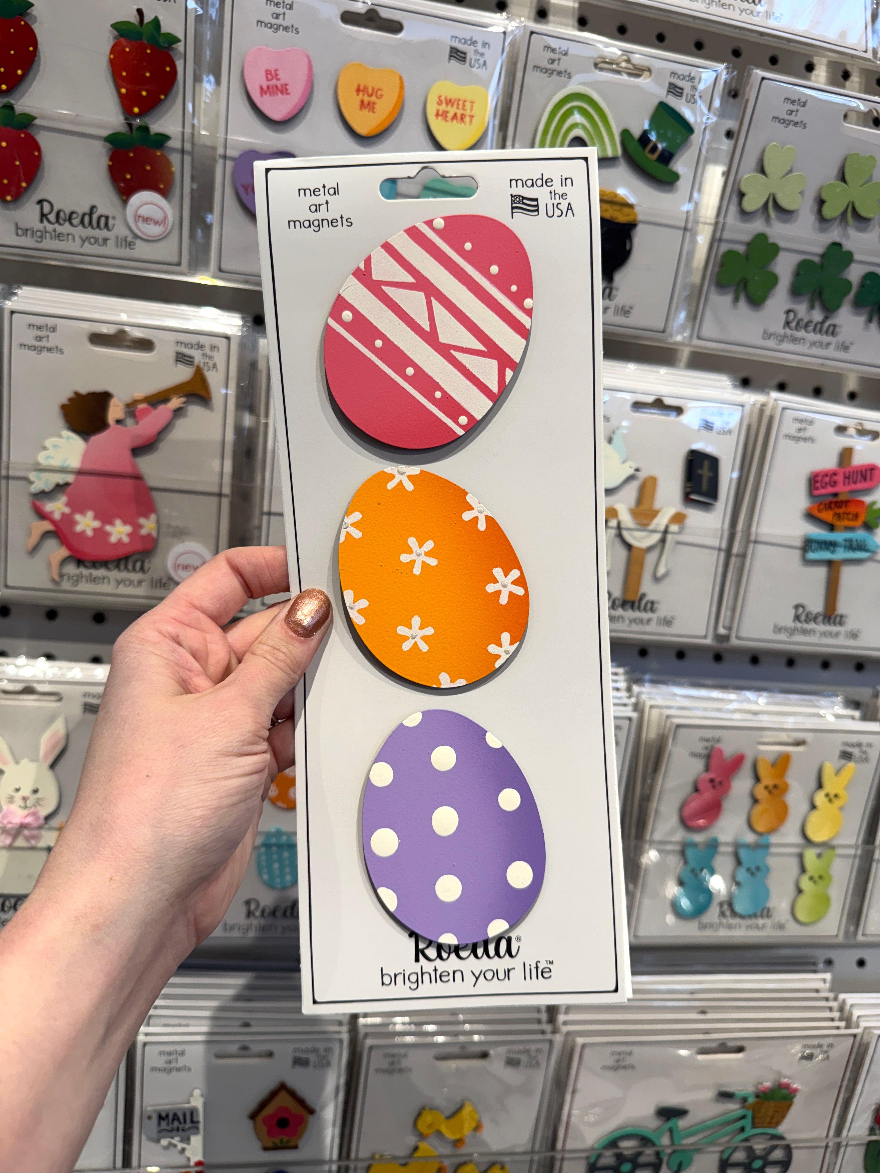 Easter Egg Mini Art Pop Magnets, S/3 (Warm)