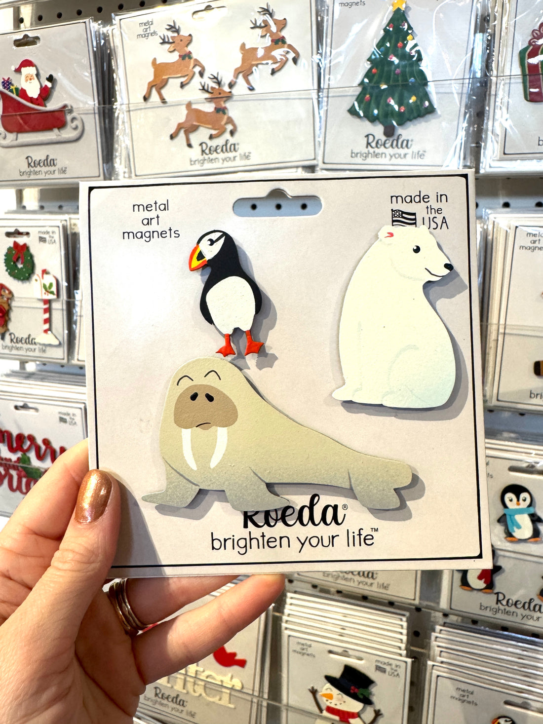 Winter Animal Magnets S/3