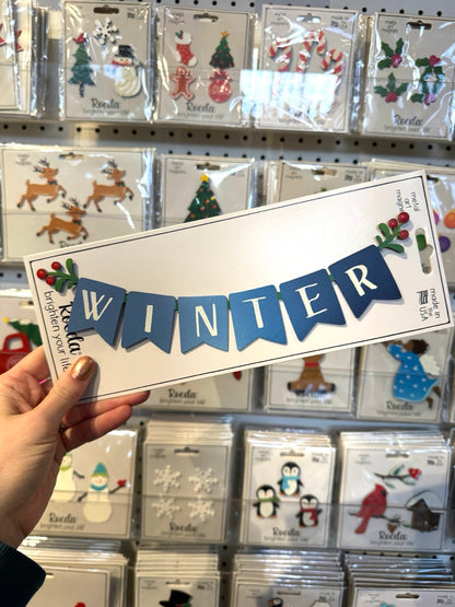 Winter Banner Magnet (10"w)