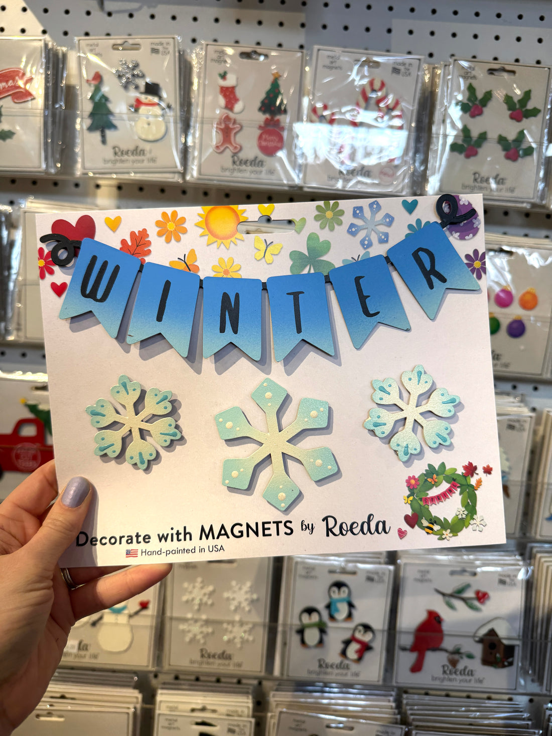 "Winter" Wreath Kit Magnets S/4