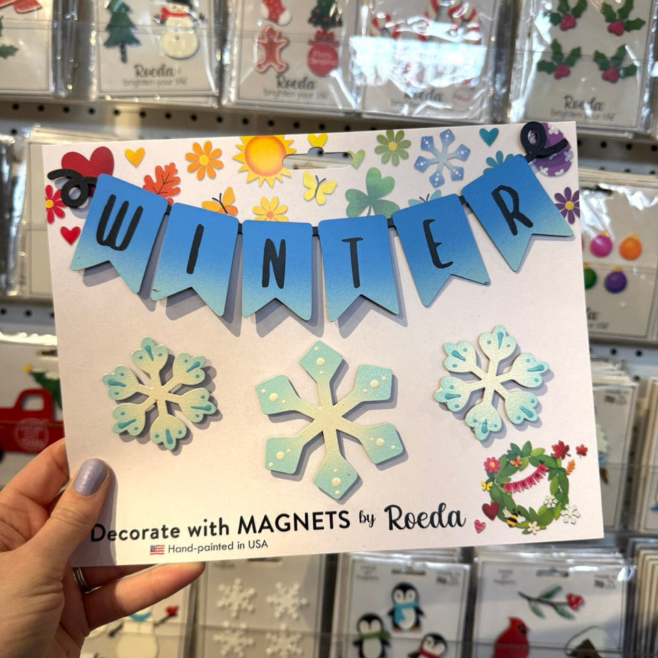 Winter Wreath Kit Magnets S/4