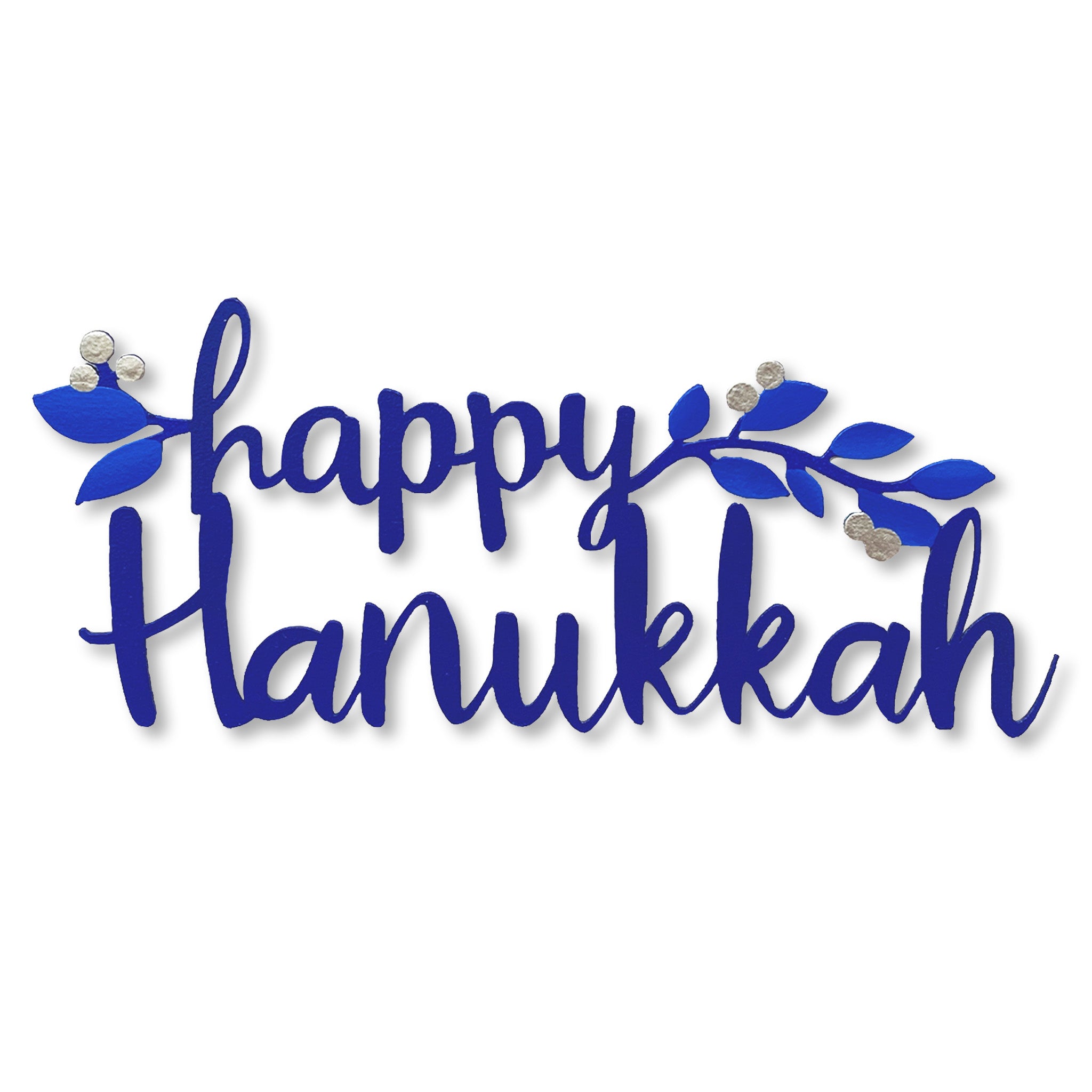 Happy Hanukkah Magnet Blue