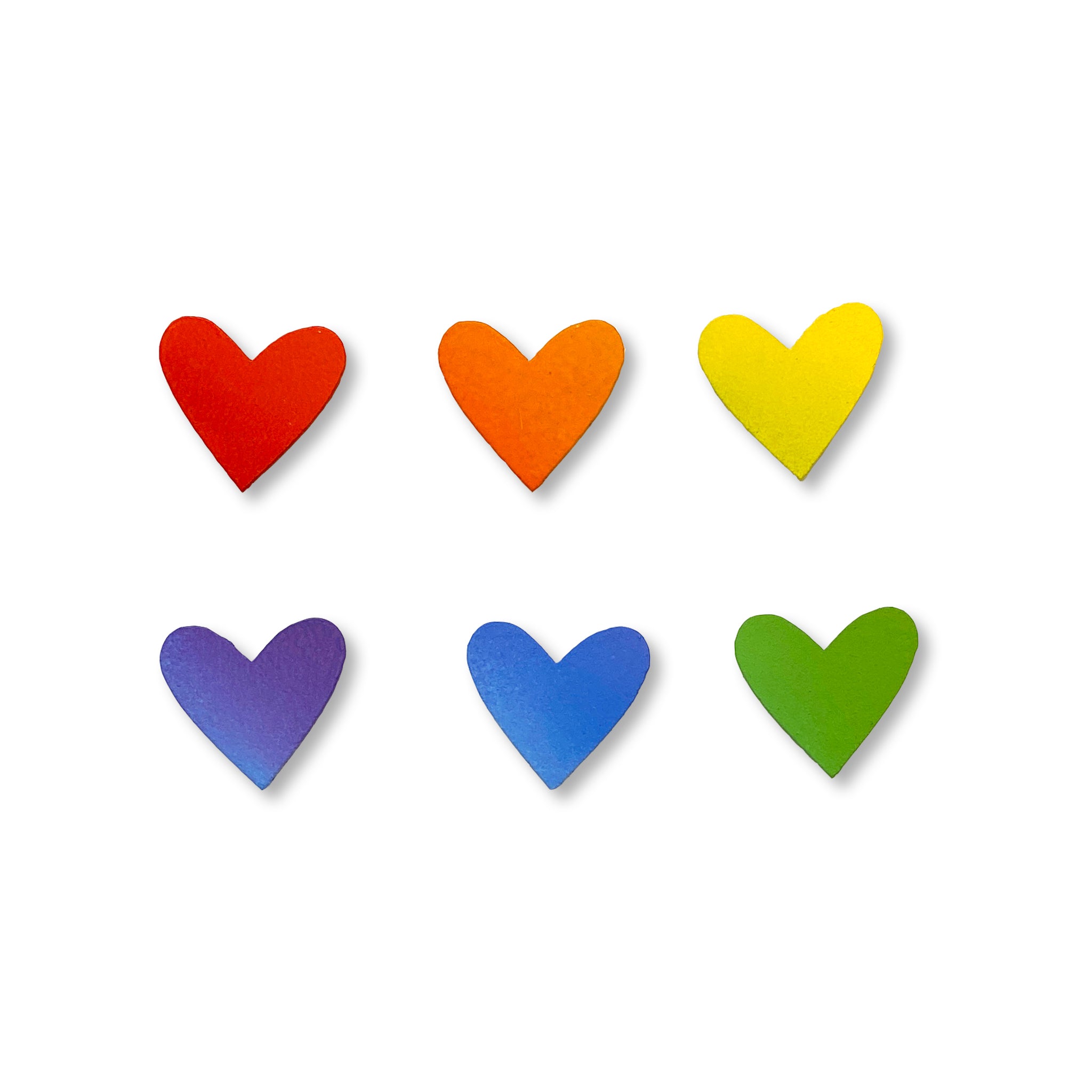 Herzmagnete S/6 Sommerregenbogen