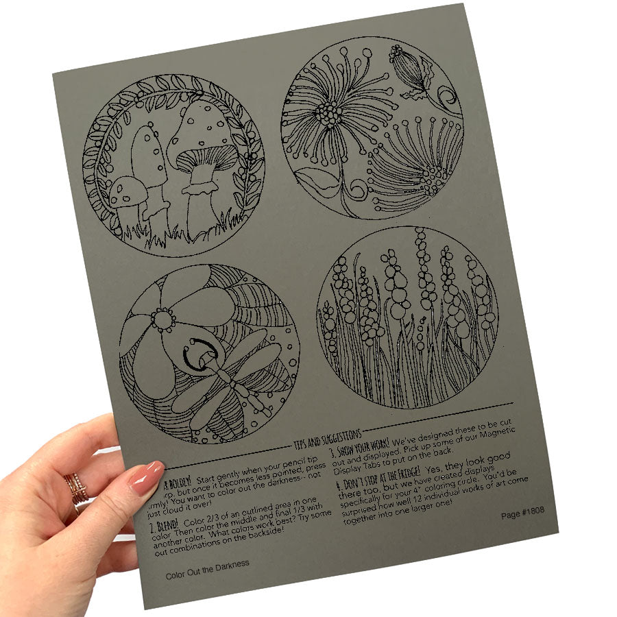 Color Out the Darkness - Individual Coloring Pages