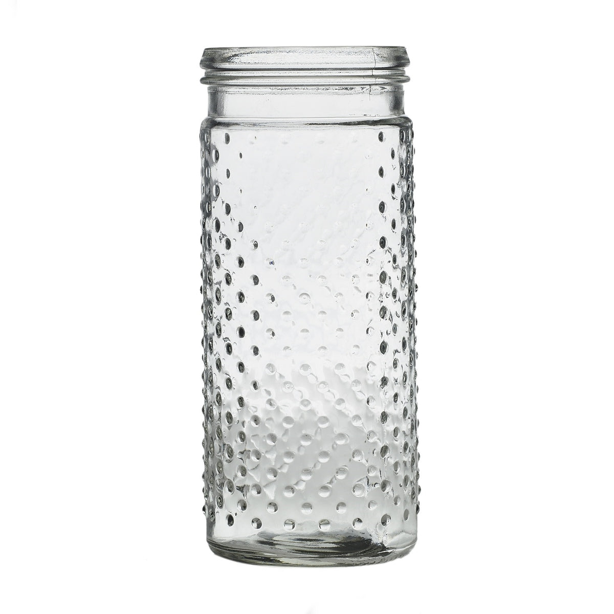 Hobnail Jar CLEAR  4x9.25in