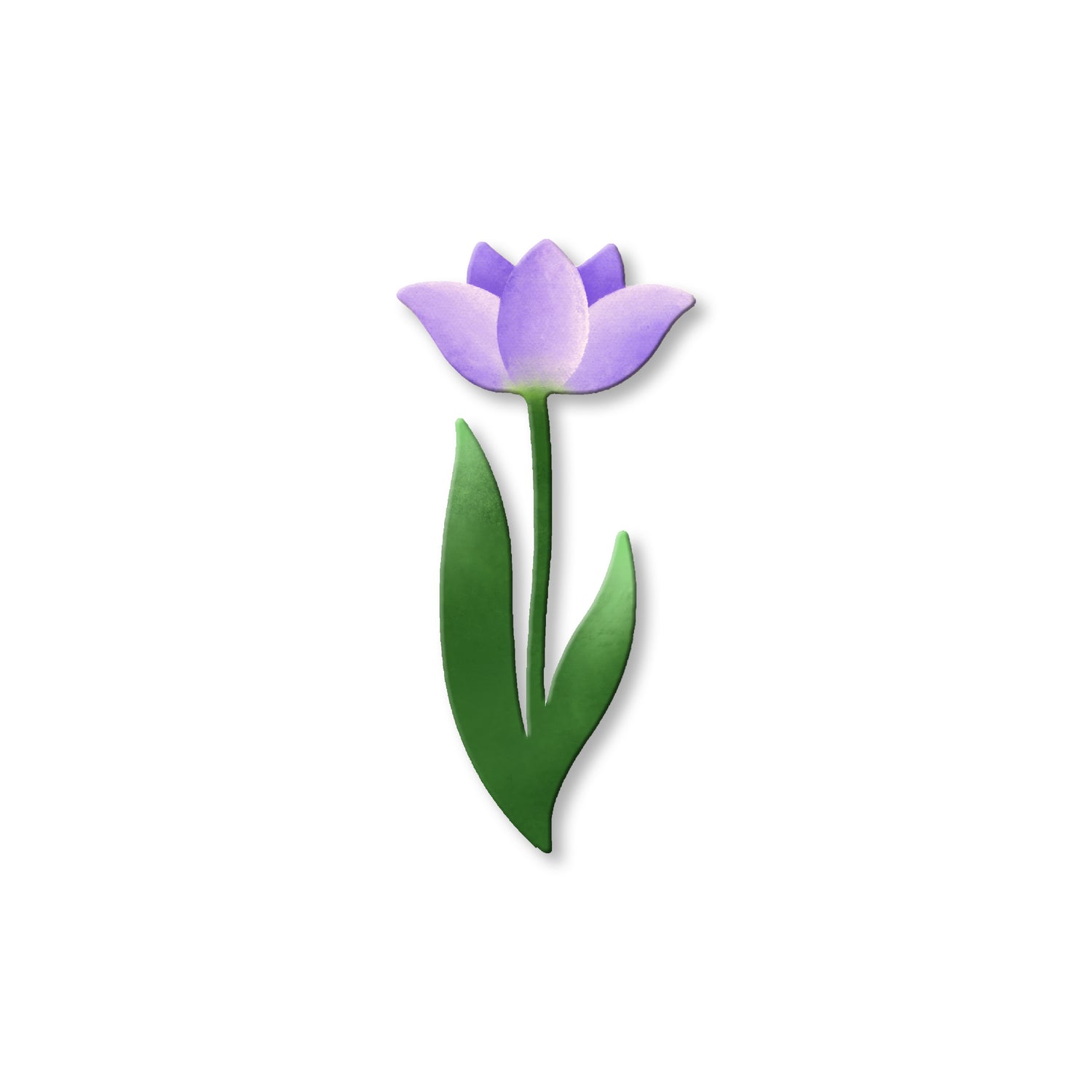 Blumenstiel-Magnet Lila