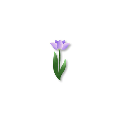 Blumenstiel-Magnet Lila