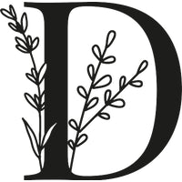 Botanisches Buchstaben-Wanddekor