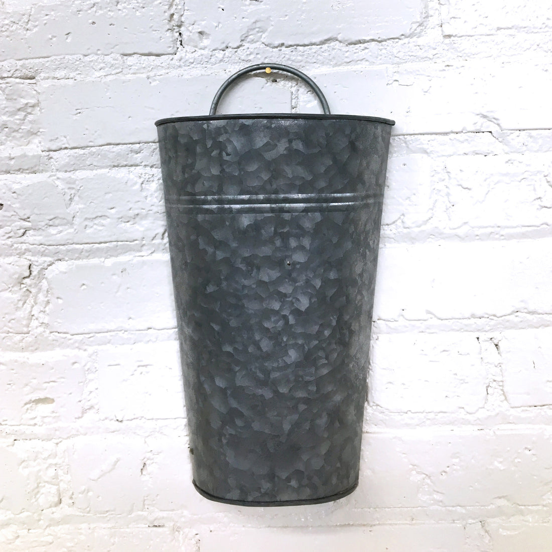 Half-Bucket Wall Hanging | Galvanized