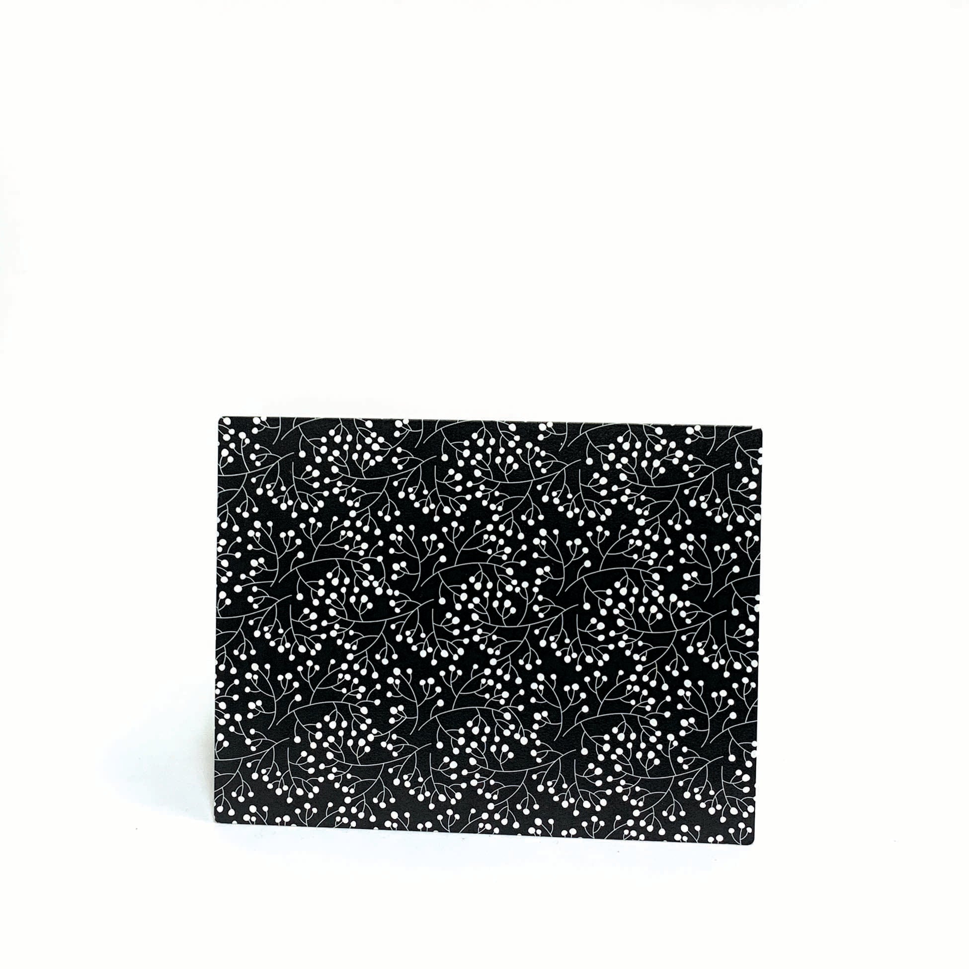 Staffelei mit Ständer 8,5x6,5 Schwarz/Weißes Beerenmuster