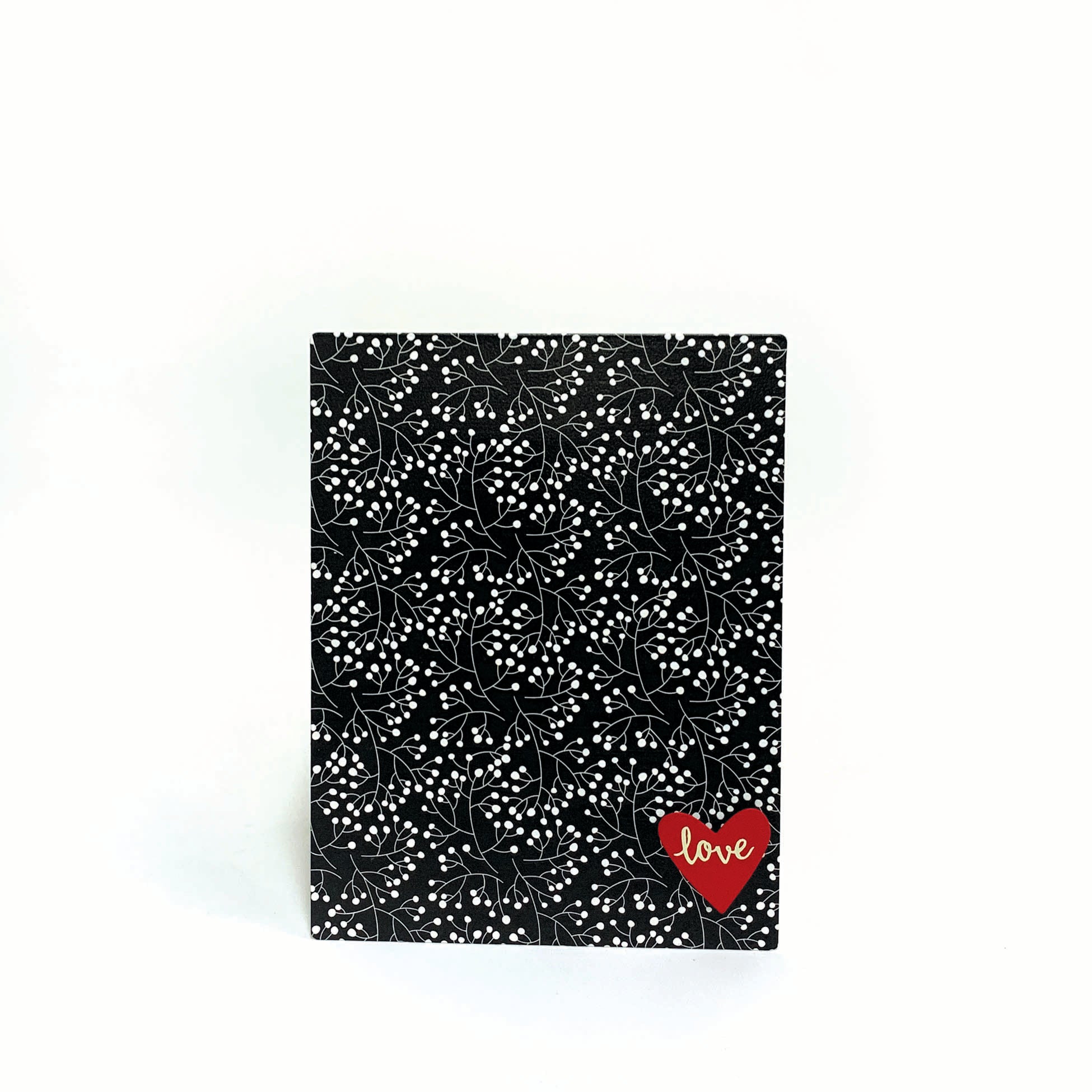 Staffelei mit Ständer 8,5x6,5 Schwarz/Weißes Beerenmuster