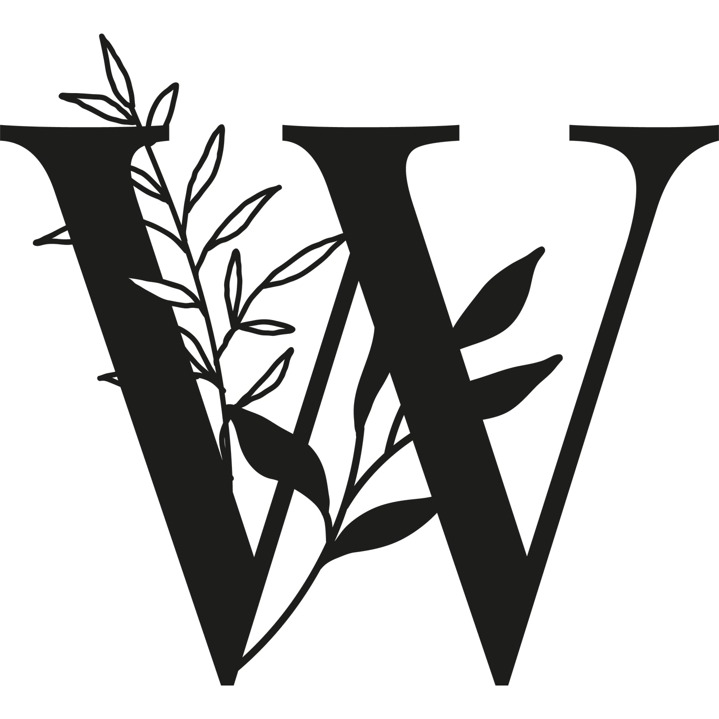 Botanisches Buchstaben-Wanddekor