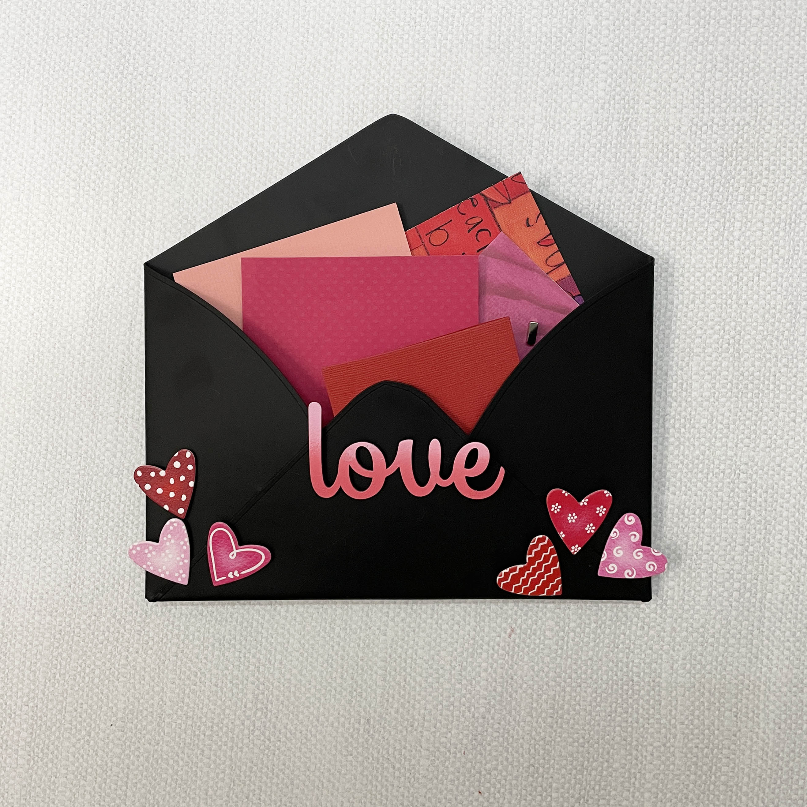Herz mit Mustermagneten S/6 Rot/Rosa