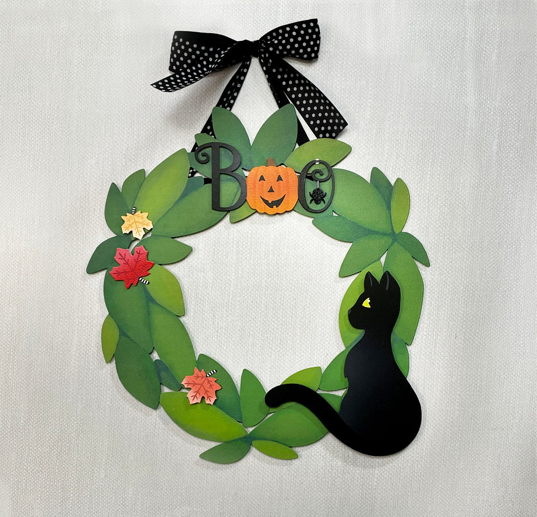 "Boo" w/ Spider Magnet Black