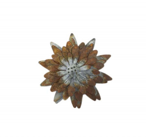 Gray Zinc &amp; Rust Magnetic Sunflower