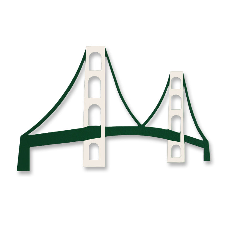 Mackinac Bridge Magnet – Grün/Weiß