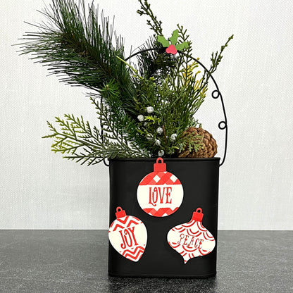 Christmas Ornament Mini Art Pop Magnets, S/3
