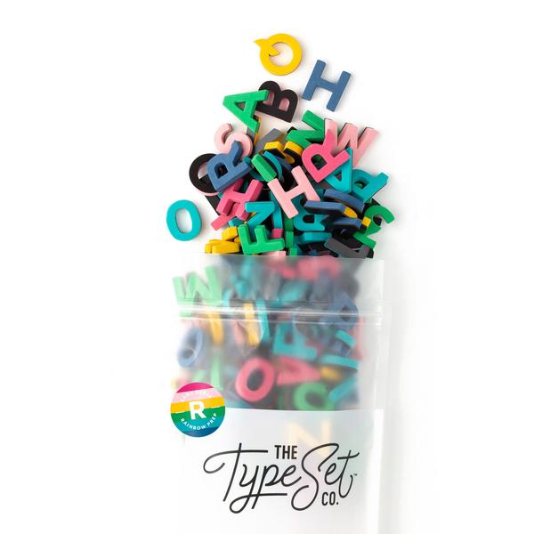 The Type Set Co.® Soft Magnetic Letters Sans Serif Rainbow Prep