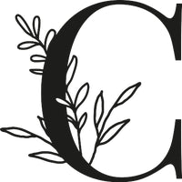 Botanisches Buchstaben-Wanddekor