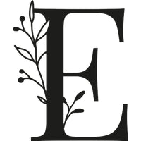 Botanisches Buchstaben-Wanddekor