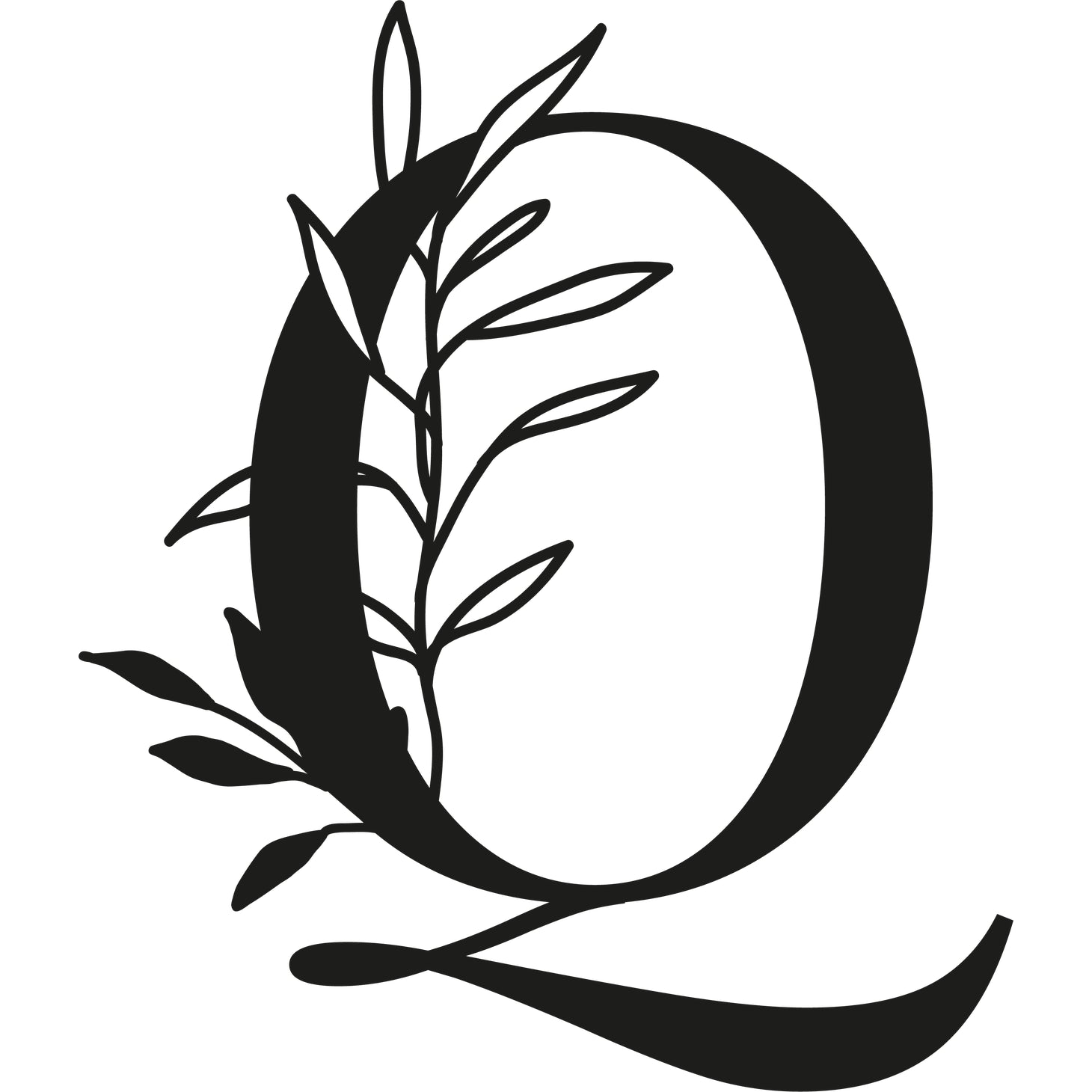 Botanisches Buchstaben-Wanddekor