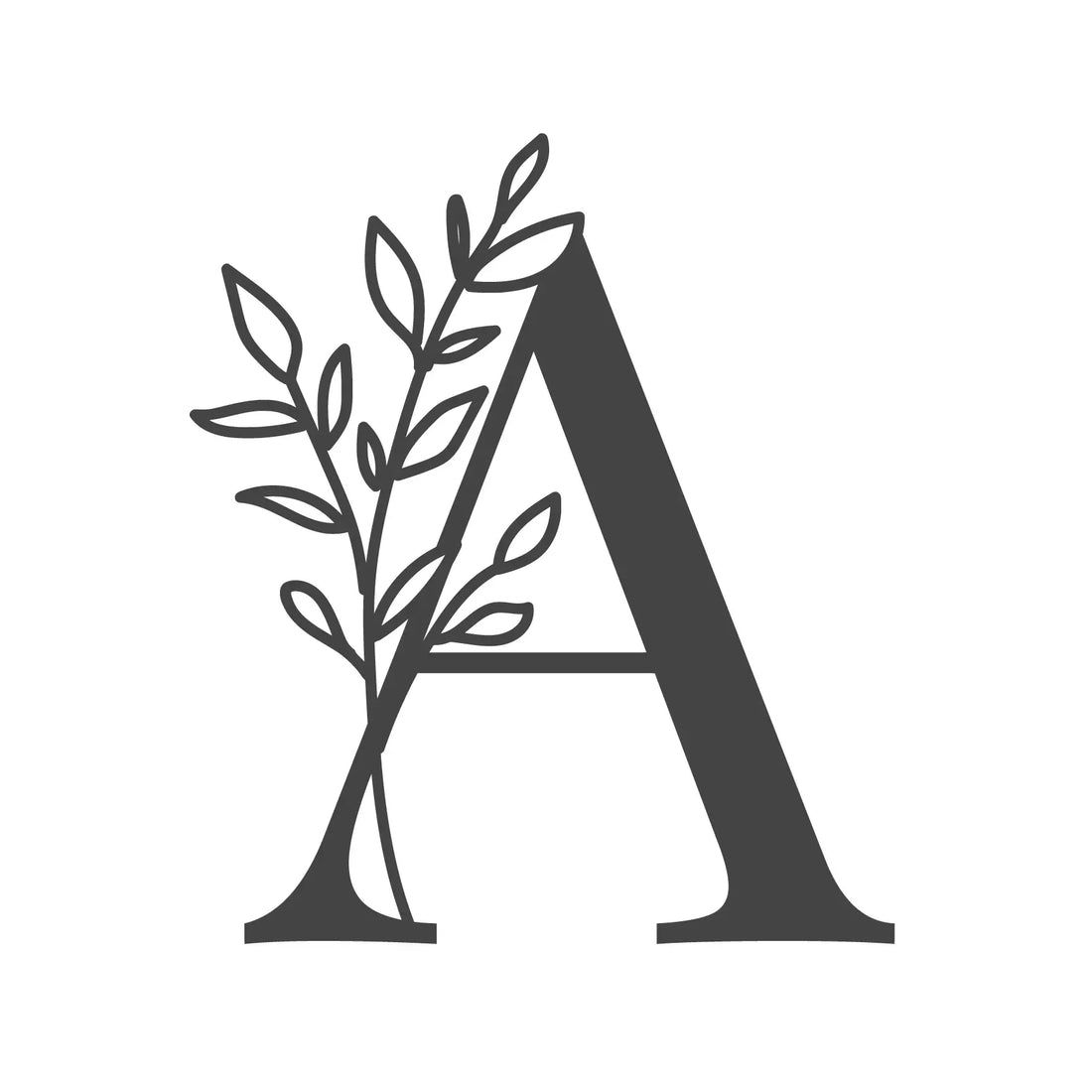 Botanisches Buchstaben-Wanddekor